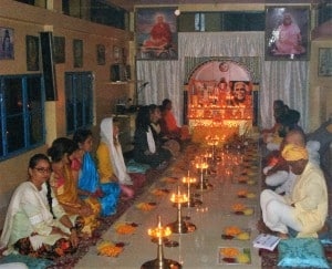 meal time at the ashram